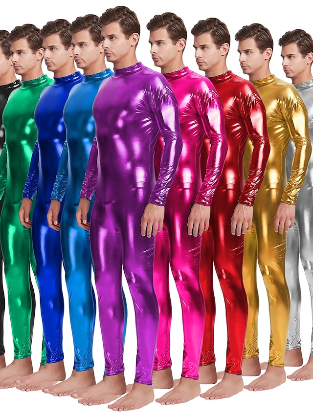  Zentai Suits Cosplay Costume Adults' Spandex Latex Cosplay Costumes Sex Men's Solid Colored Christmas Halloween Carnival