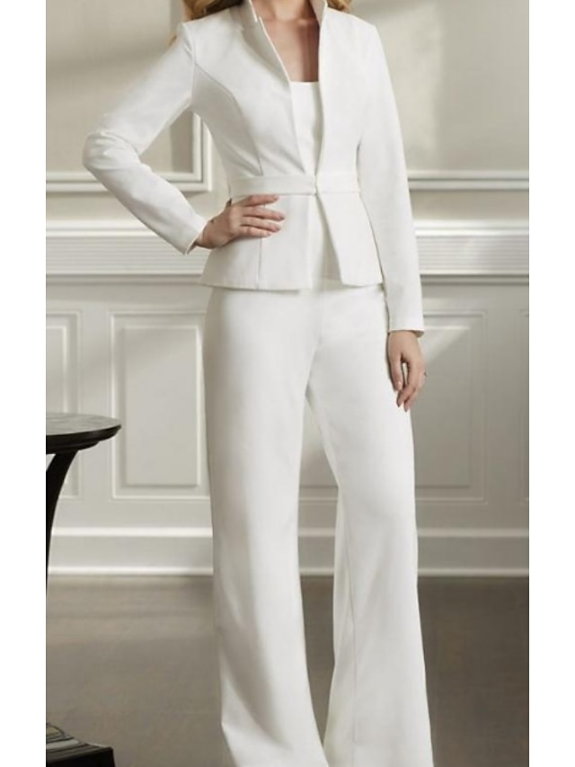 Jumpsuit / Pantsuit Mother of the Bride Dress Elegant Plus Size ...