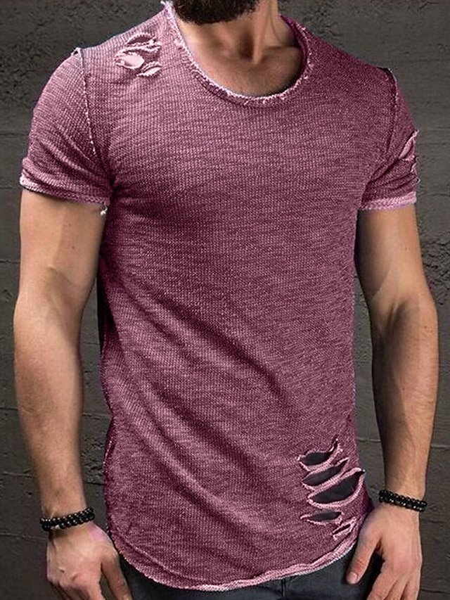  Per uomo maglietta Pop art Liscio Rotonda Taglia standard asiatici Manica corta Abbigliamento Muscolo