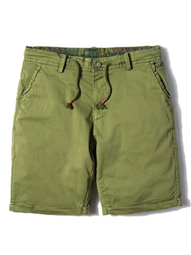  Men's Basic Shorts Pants - Solid Colored Black Army Green Blue US32 / UK32 / EU40 US34 / UK34 / EU42 US36 / UK36 / EU44