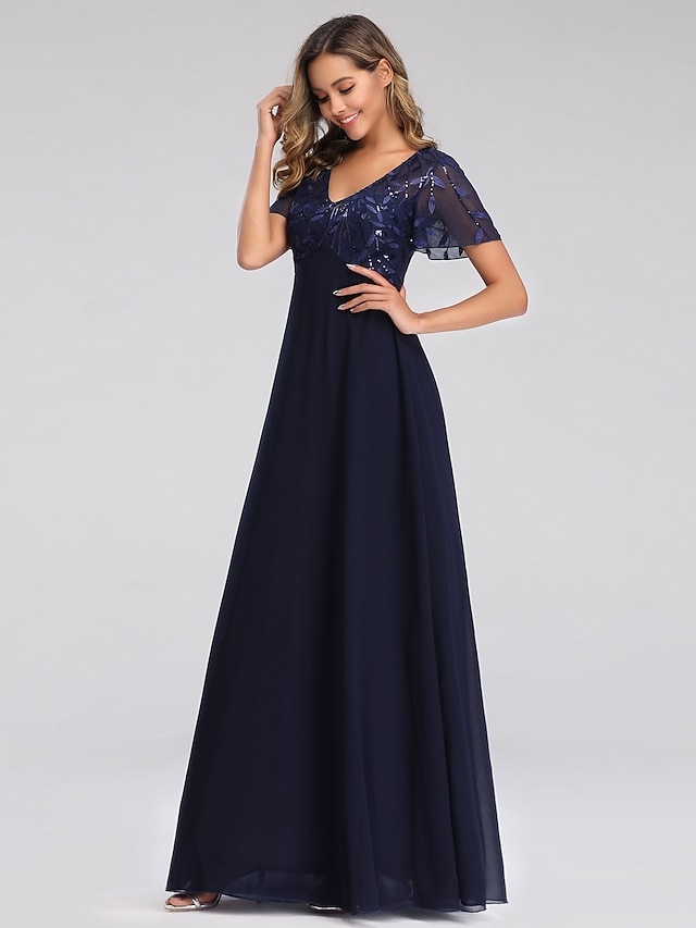 A-Line Wedding Guest Dresses Elegant Dress Fall Floor Length Short ...