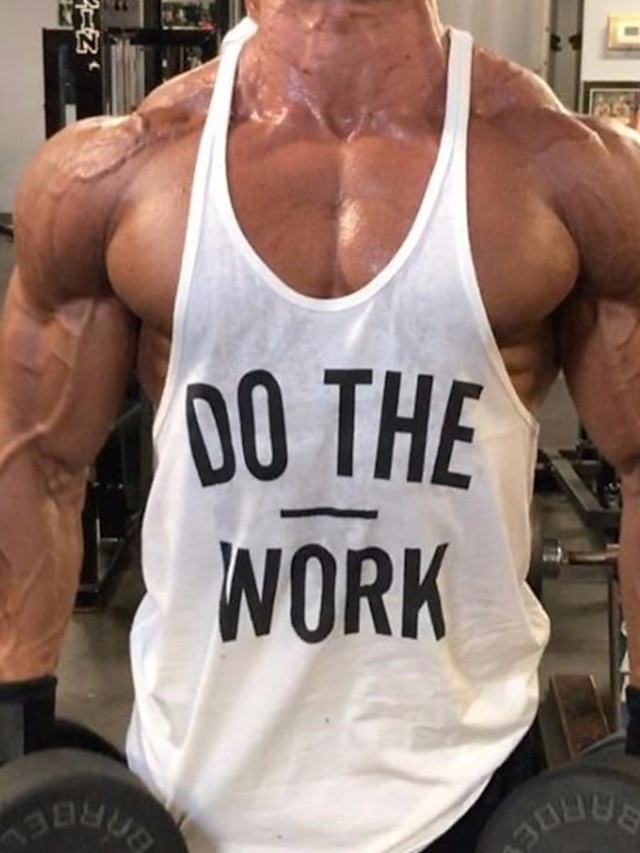 Men's Racerback Workout Tank Top Running Tank Top Vest / Gilet