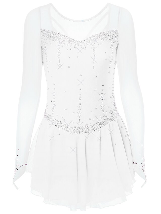 Figure Skating Dress Women's Girls' Ice Skating Dress DarkGray Violet