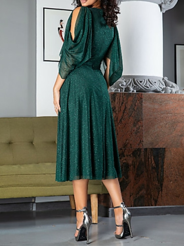 A-Line Cocktail Dresses Elegant Dress Holiday Cocktail Party Ankle ...