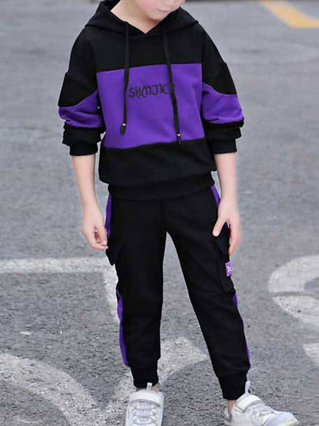  Danksagungen Jungen 3D Bedruckt Kleidungsset Langarm Strassenmode Basic Baumwolle Polyester kinderkleidung Baby Strasse Casual Regular Fit