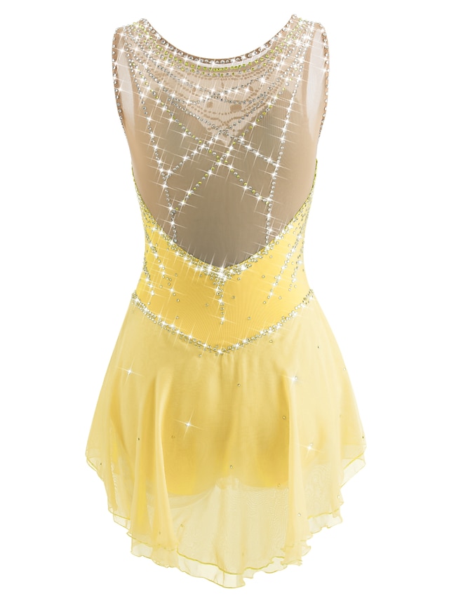 Figure Skating Dress Women's Girls' Ice Skating Dress Yan pink Aegean