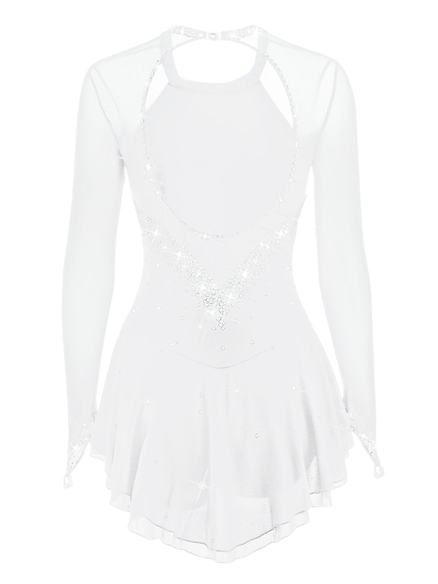 Figure Skating Dress Women's Girls' Ice Skating Dress Black White