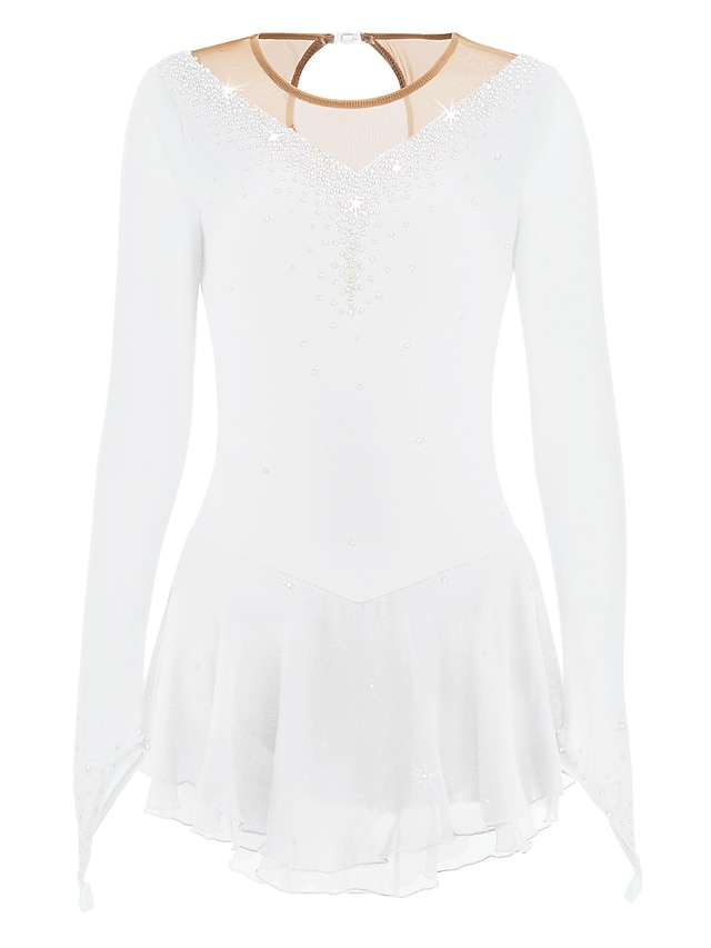 Figure Skating Dress Women's Girls' Ice Skating Dress Light Blue Black