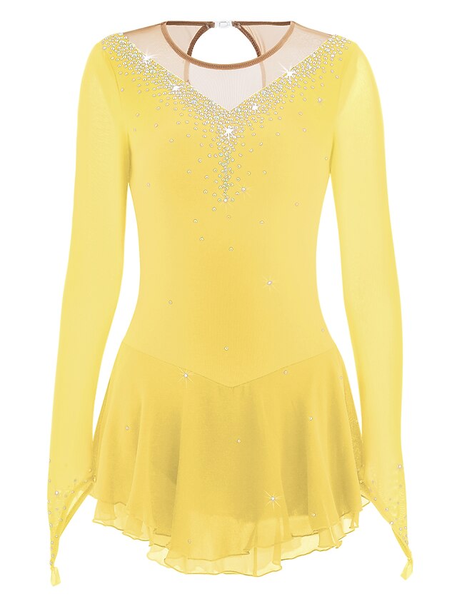 Figure Skating Dress Women's Girls' Ice Skating Dress Light Blue Black