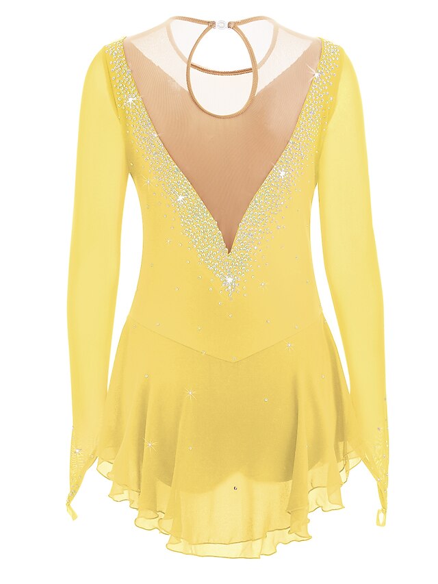 Figure Skating Dress Women's Girls' Ice Skating Dress Light Blue Black