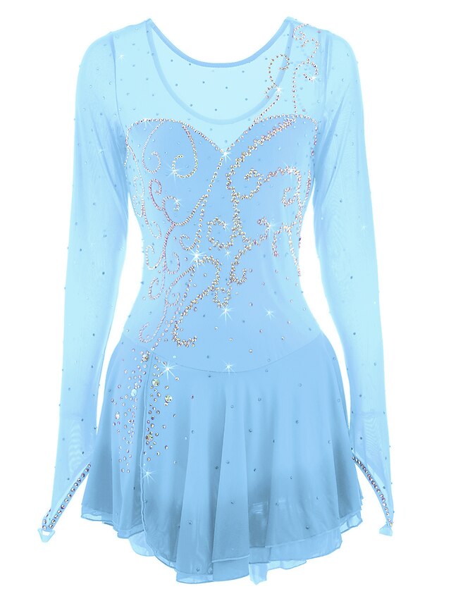 Figure Skating Dress Women's Girls' Ice Skating Dress Outfits Dark Red