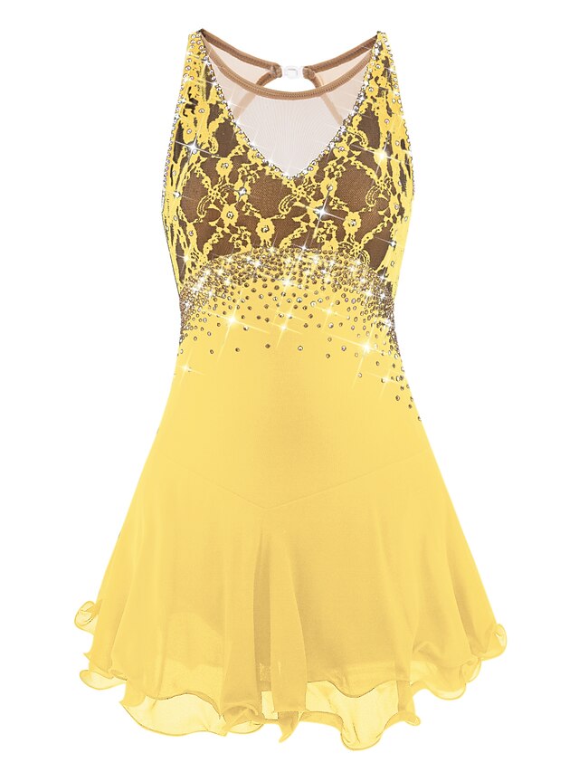 Figure Skating Dress Women's Girls' Ice Skating Dress Dark purple White