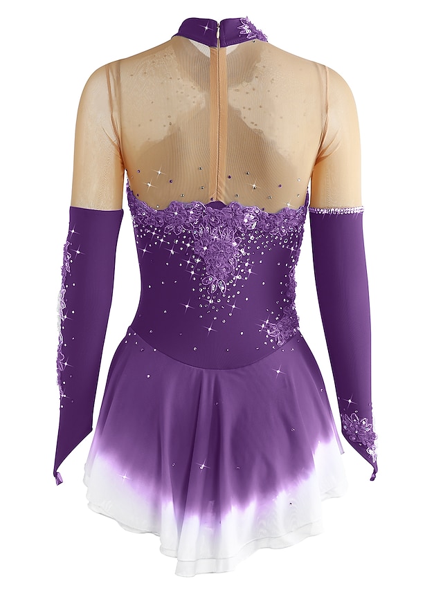 Gonna Da Pattinaggio Artistico Blu Scuro Per Ragazze - Mini, Svasata, In Poliestere - Comfort E Movibilità - Foto 8