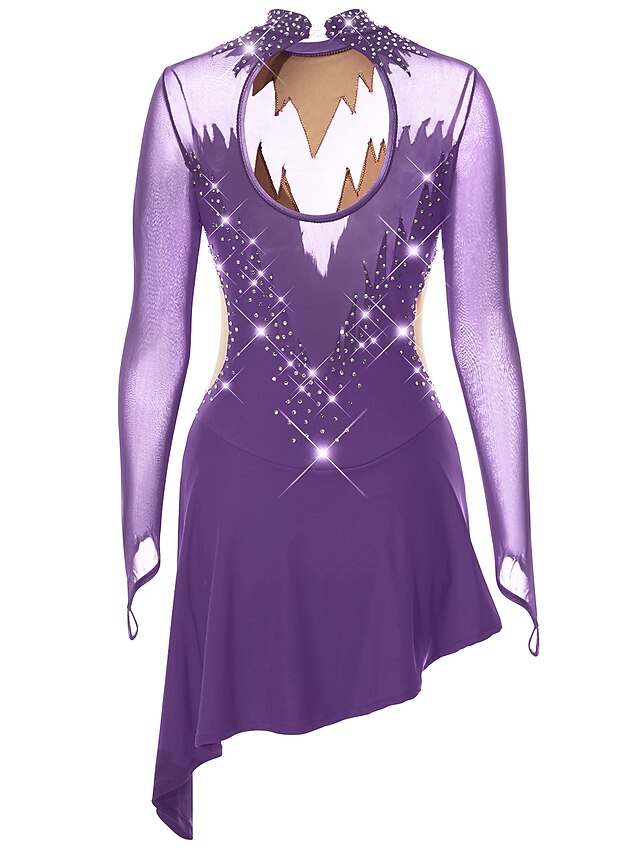 Figure Skating Dress Women's Girls' Ice Skating Skirt Dress Outfits Yan