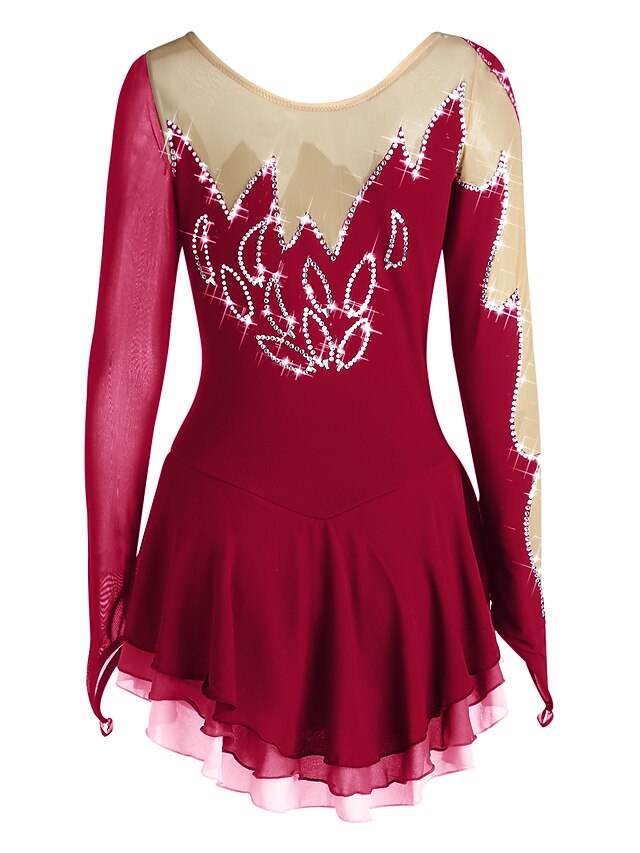Figure Skating Dress Women's Girls' Ice Skating Dress Outfits Light