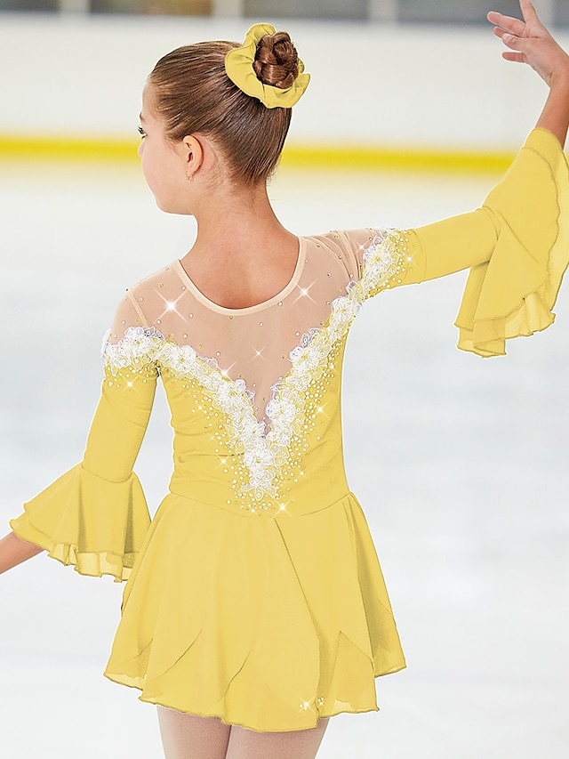 ZEDDG Eiskunstlaufkleid Mädchen - Rot Performance Wettkampf