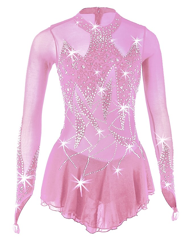 Figure Skating Dress Women's Girls' Ice Skating Dress Outfits Yan pink