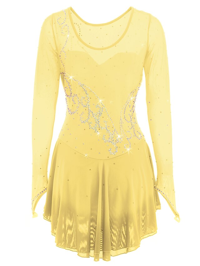 Figure Skating Dress Women's Girls' Ice Skating Dress Outfits Dark Red