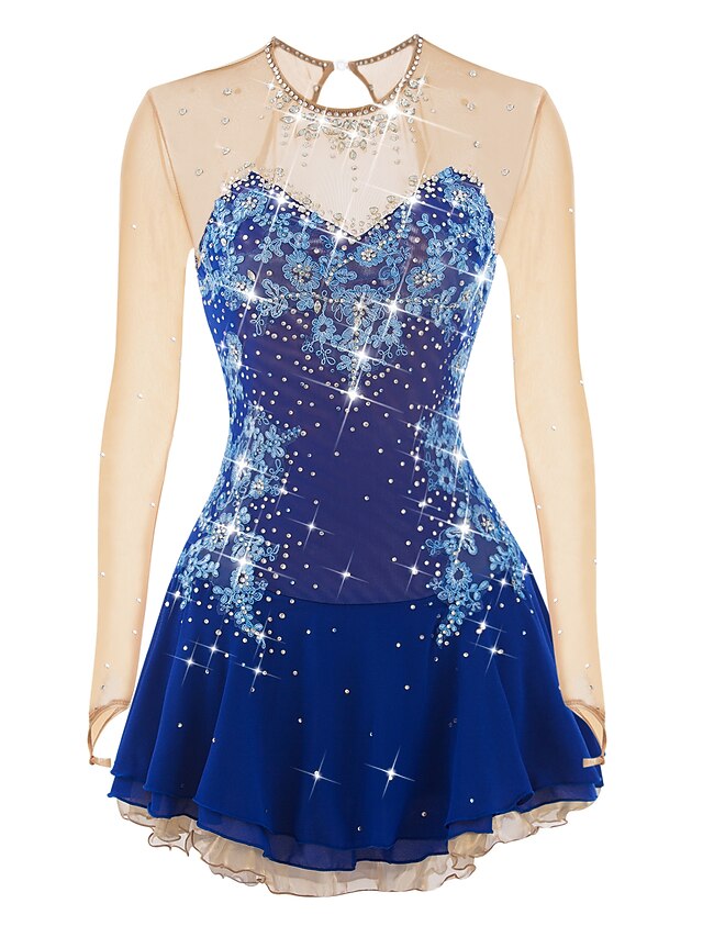 Figure Skating Dress Women's Girls' Ice Skating Dress Outfits Violet