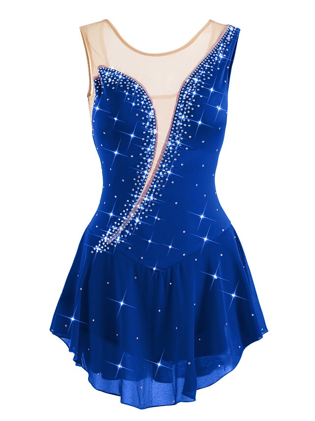 LIUHUO Eiskunstlaufkleid Für Mädchen & Damen – Mit Kristallen, Elegante Passform Für Wettbewerb & Eistanz