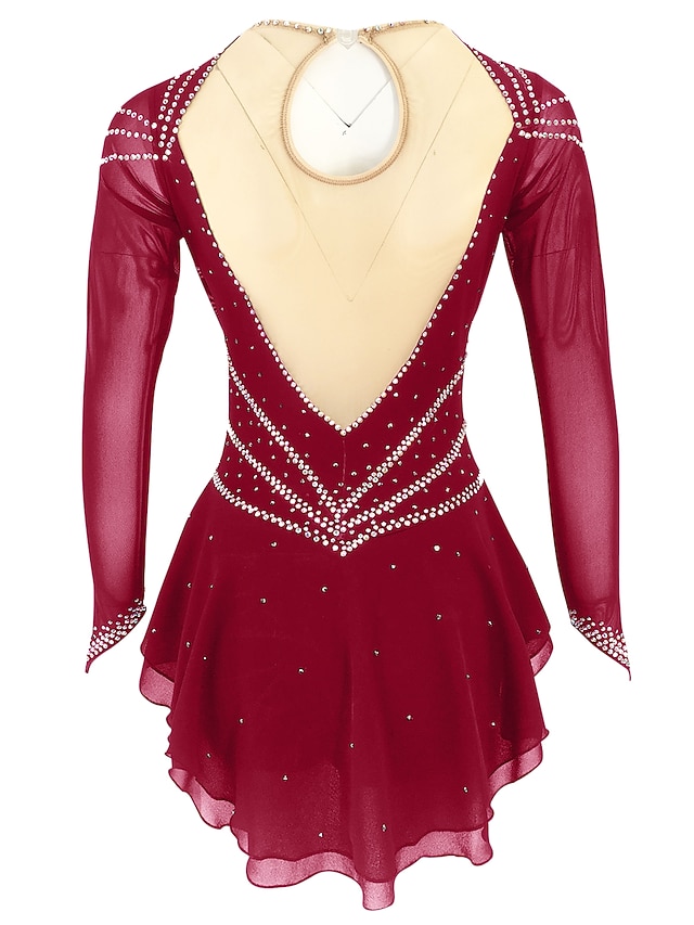 Figure Skating Dress Women's Girls' Ice Skating Dress Outfits Black