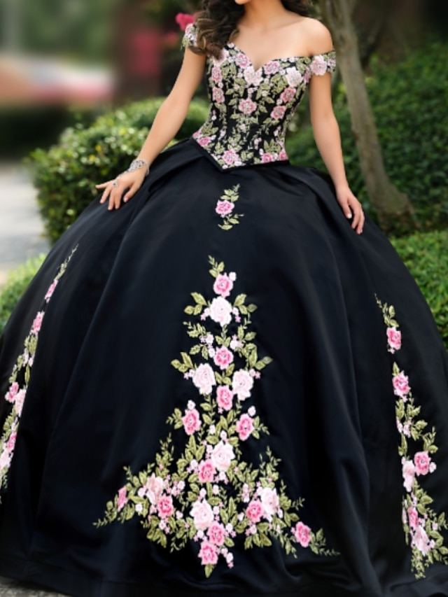 A-Line Prom Dresses Elegant Dress Prom Floor Length Short Sleeve ...