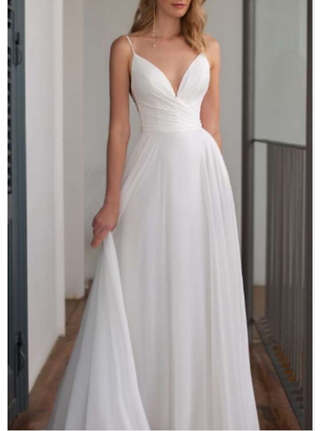 Bridal Shower Sparkle & Shine Wedding Dresses A-Line Sweetheart Camisole Spaghetti Strap Floor Length Sequined Bridal Gowns With Sequin Split Front