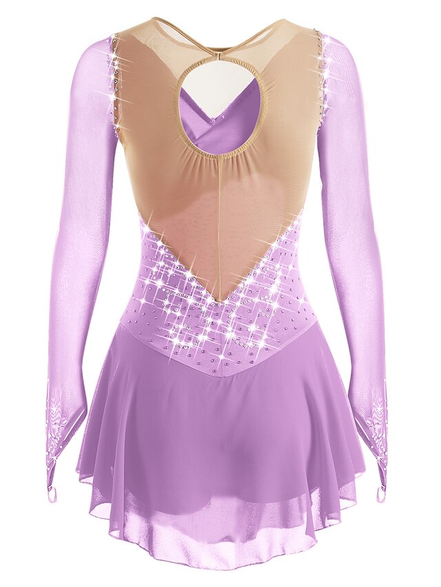 Figure Skating Dress Women's Girls' Ice Skating Dress White Black Red