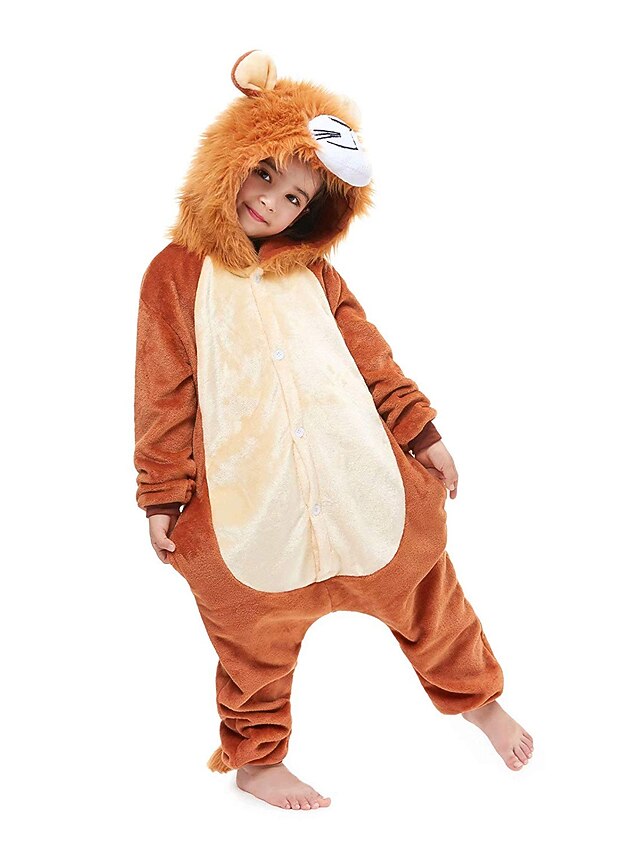 Kid's Kigurumi Pajamas Nightwear Camouflage Unicorn Pika Pika Solid Colored Onesie Pajamas Cosplay For Boys and Girls Christmas Animal Sleepwear Cartoon Festival / Holiday Costumes3