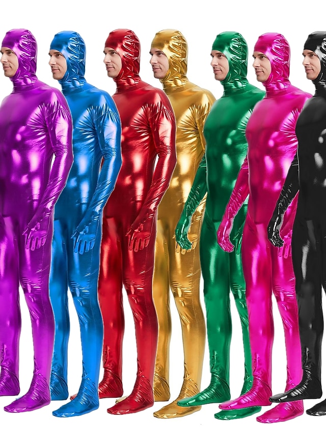  Zentai Suits Adults' Latex Spandex Lycra Cosplay Costumes Men's Solid Colored Carnival Masquerade / High Elasticity