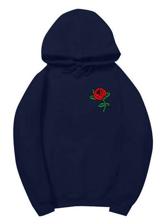 Mens Clothing Mens Hoodies & Sweatshirts | Mens Unisex Plus Size Pullover Hoodie Sweatshirt Floral Hooded Casual Daily Hot Stamp