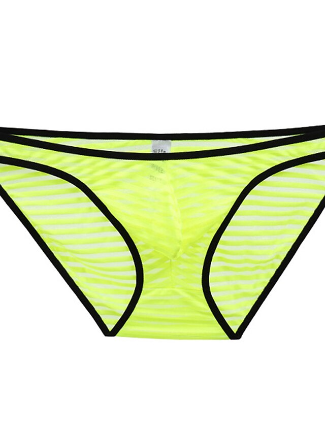 Men's Normal Mesh Briefs Underwear Stretchy Low Waist 1 PC Green S