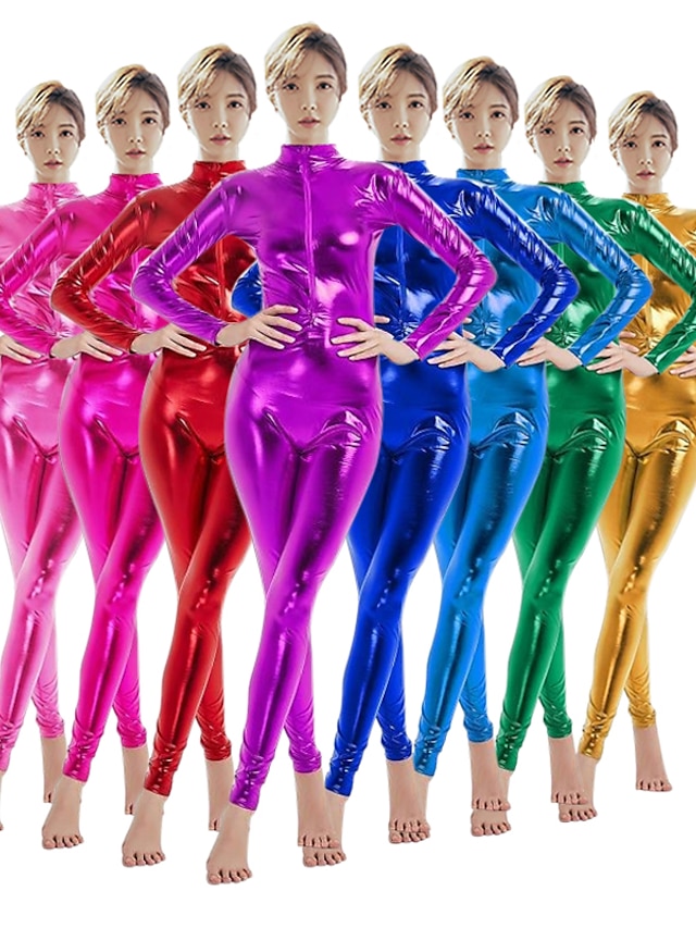  Zentai Suits Cosplay Costume Catsuit Adults' Latex Spandex Lycra Cosplay Costumes Sex Men's Women's Solid Colored Christmas Halloween Carnival / Skin Suit / High Elasticity