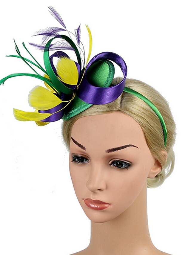 Artificial feather Fascinators with Feather 1 PC Carnival / Horse Race ...