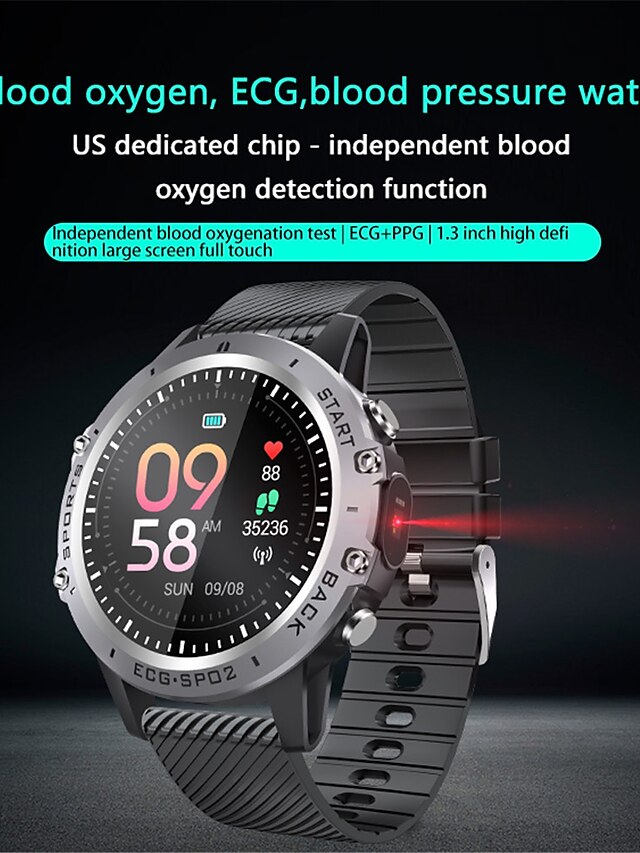  PX8 Unisexe Montre Connectée Bracelets Intelligents Android iOS Bluetooth Imperméable Mesure de la pression sanguine Contrôle des Fichiers Médias Enregistrement de l'activité Information ECG + PPG