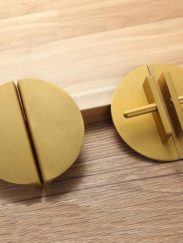  New Chinese Style Door Handle Cabinet Shoe Cabinet Door Handle Home Cabinet Door Golden Antique Semicircle Paired Handle