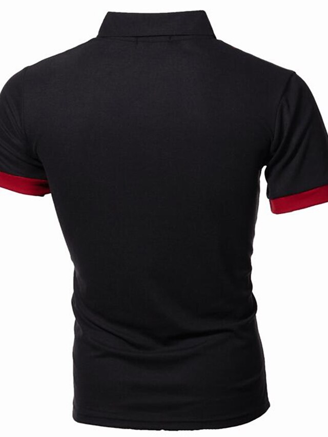 Men's Tennis Shirt Polo Shirt Work Business Collar Polo Collar Short