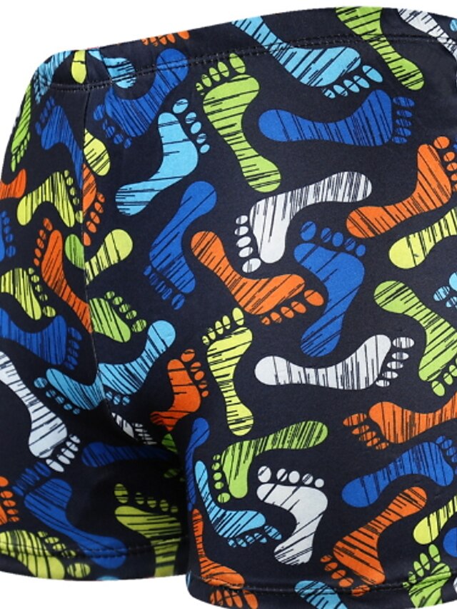  Men's Bottoms Swimsuit Print 3D Blue Swimwear Bathing Suits