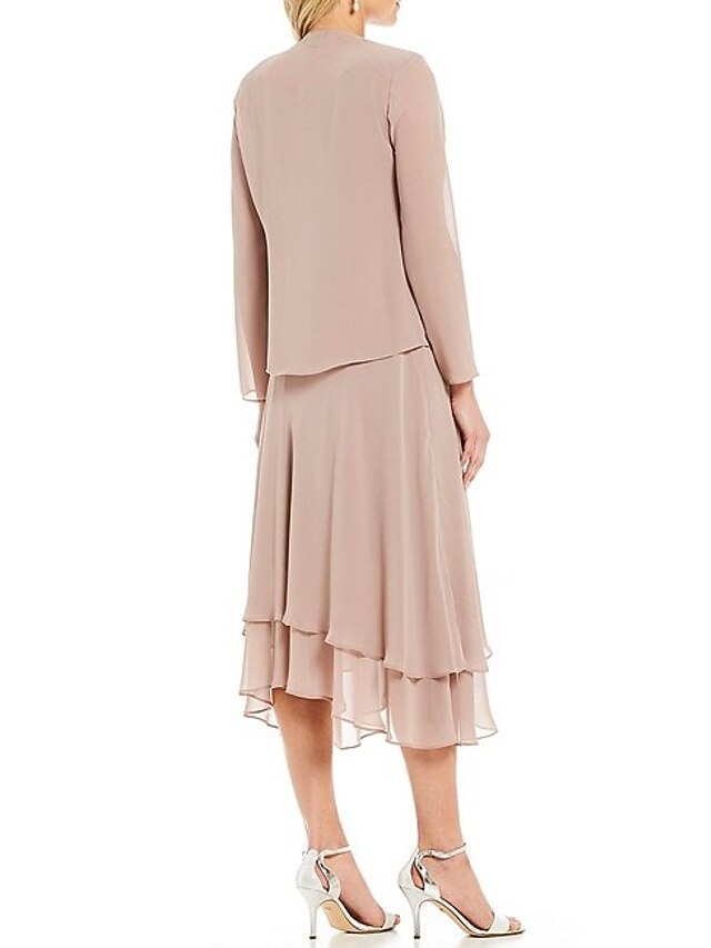 TS Two Piece A-Line Mother of the Bride Dress Wedding Guest Elegant ...