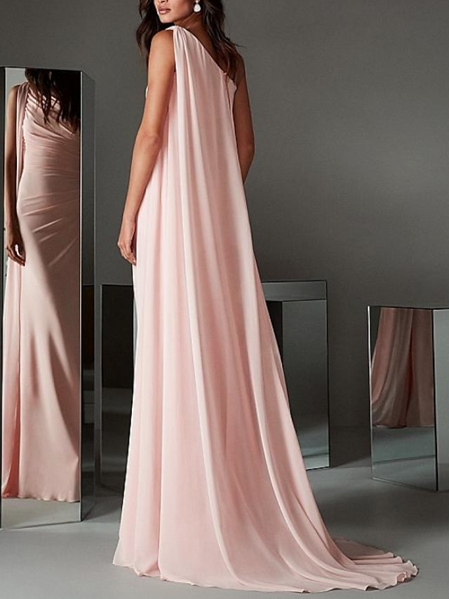 Ts Sheath Column Evening Gown Elegant Dress Engagement Formal Evening Sweep Brush Train 7859