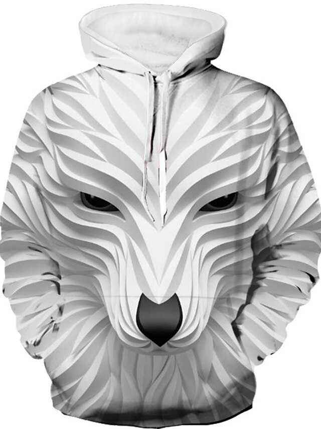  Men's Plus Size Hoodie 3D Print Daily Punk & Gothic Exaggerated Hoodies Sweatshirts  Long Sleeve Yellow White / Fall