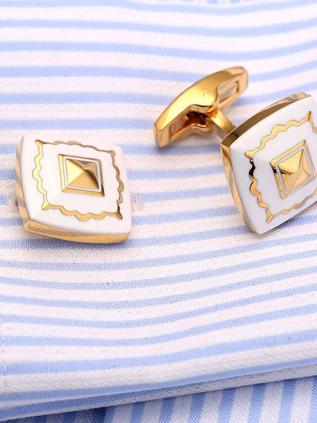  Cufflinks Fashion Brooch Jewelry Golden For Gift Daily