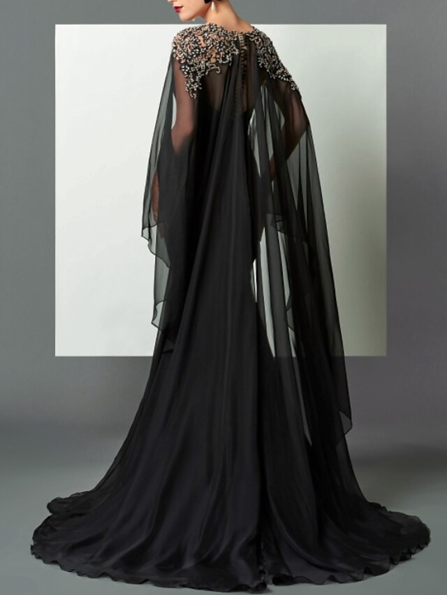 Mermaid Black Dress Evening Gown Minimalist Dress Formal Evening Sweep / Brush main image 1
