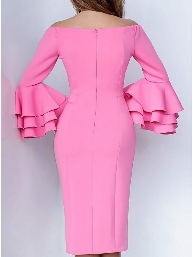 Sheath / Column Minimalist Elegant Party Dress Cocktail Party Dress Off