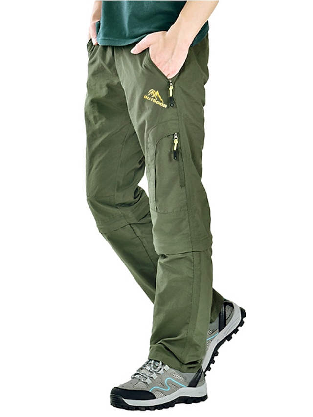 Convertible Mens Hiking Pants Shorts Quick Dry Casual Cargo Combat Work Trousers 