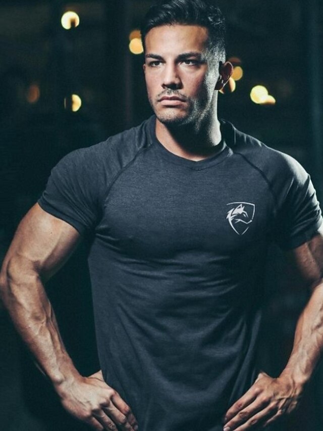  Men's Workout Shirt Running Shirt Shirt Casual Athleisure Breathable Quick Dry Soft Fitness Performance Training Bodybuilding Sportswear White Black Blue Gray Army Green Navy Blue Activewear Stretchy