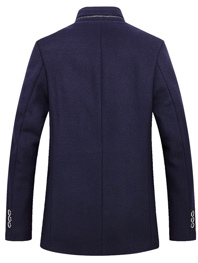Men's Winter Coat Wool Coat Overcoat Blazer Short Coat Office Work Fall
