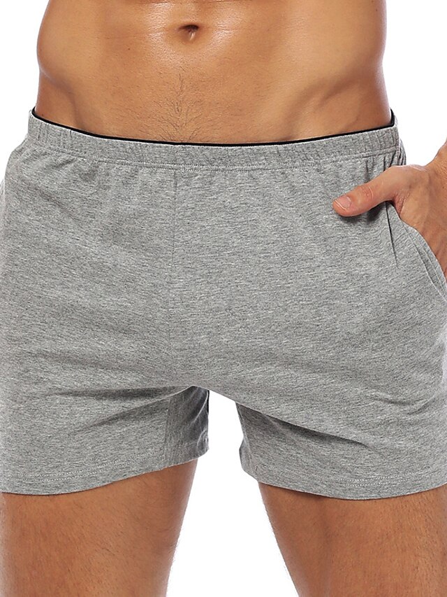 Men's Sweat Shorts Underwear Shorts Solid Colored Breathable Soft Short