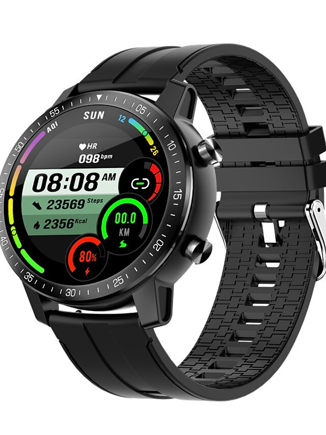  S30 Smart Watch 1.3 inch Smartwatch Fitness Running Watch Bluetooth Stopwatch Pedometer Call Reminder Activity Tracker Sleep Tracker Compatible with Android iOS IP68 Women Men Heart Rate Monitor