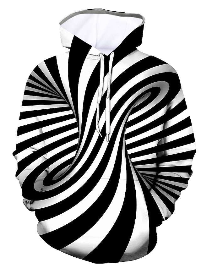  Men's Hoodie Graphic Hooded Daily Going out 3D Print Hoodies Sweatshirts White Casual Long Sleeve Daily Pullover